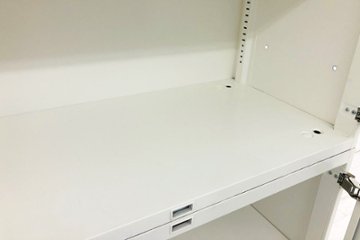 オカムラ レクトライン 中古 両開き書庫 【上下セット】 スチール書庫 スチール 中古オフィス家具 900/400/2150画像