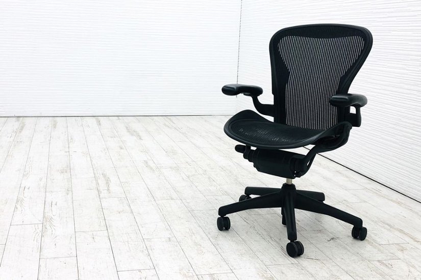 アーロンチェア 中古 ハーマンミラー Bサイズ スタンダード Bスタンダード Bスタ 固定肘 メッシュ Herman Miller 中古オフィス家具画像