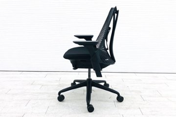 ハーマンミラー セイルチェア 中古  SAYL Chairs フルアジャスタブルアーム 中古オフィス家具 可動肘 ミドルバック ブラック画像