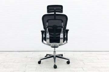 エルゴヒューマン ベーシック 中古 ヘッドレスト付き ergohuman HIGH Type 中古オフィス家具 高機能チェア メッシュ画像