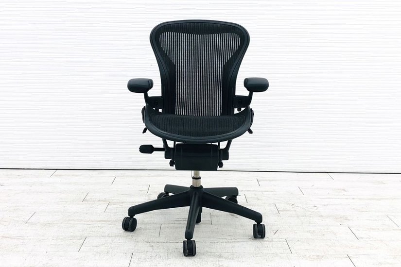 アーロンチェア Aサイズ フル装備 中古 ハーマンミラー Herman miller Aeron Chair 中古オフィス家具 肘レバー画像