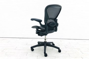 ハーマンミラー アーロンチェア 中古 Bサイズ フル装備 アーロン ランバーサポート Herman Miller 中古オフィス家具 肘レバー画像