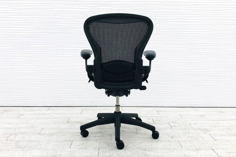 ハーマンミラー アーロンチェア 中古 Bサイズ フル装備 アーロン ランバーサポート Herman Miller 中古オフィス家具 肘レバー画像