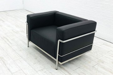 カッシーナ イクスシー LC3 中古 FX革 Cassina IXC. ソファー 一人用ソファー レザー 中古オフィス家具 ダークブラウン画像