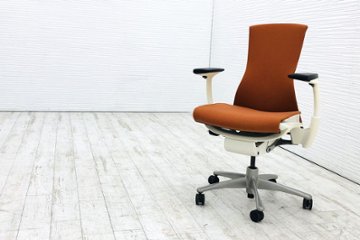 エンボディチェア 中古 ハーマンミラー Herman Miller オフィスチェア 高機能チェア 中古オフィス家具 オレンジ画像