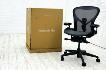 【未開封未使用品】 ハーマンミラー アーロンチェア リマスタード Bサイズ フル装備 中古 Herman Miller Aeron Chairs 中古オフィス家具 グラファイト画像