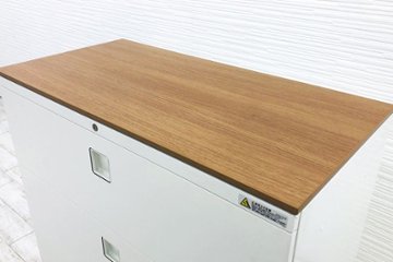 オカムラ レクトライン 4段ラテラル書庫 スチール 中古 キャビネット ラテラル書庫 スチール書庫 ホワイト 中古オフィス家具 4BG3ZD ZA75 900/450/1120画像