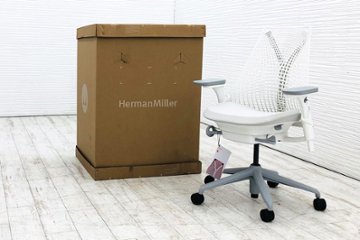 【未開封未使用品】 ハーマンミラー セイルチェア ミドルバック 中古 Herman Miller SAYL Chair 中古オフィス家具 フルアジャスタブルアーム 可動肘 グレーの画像