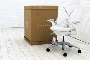 【未開封未使用品】 ハーマンミラー セイルチェア ミドルバック 中古 Herman Miller 中古オフィス家具 フルアジャスタブルアーム ランバーサポート グレーの画像