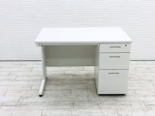 片袖机 中古 片袖デスク 中古オフィス家具 オフィスデスク ホワイト 1200/700/700画像