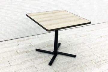 カフェテーブル 中古 クオン 幅800 休憩室テーブル 中古オフィス家具 800/800/700画像