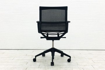 ヴィトラ フィジックスチェア 中古 2018年製 Vitra Physix 肘付 中古オフィス家具 メッシュ アルベルト・メダ ブラック画像