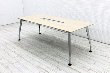 サイビ コクヨ 中古 幅2100 SAIBI 小型会議テーブル ミーティングテーブル 中古オフィス家具 2100/900/720の画像