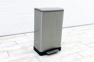 30L ゴミ箱 ダストボックス EKO 中古 ステンレスゴミ箱 中古オフィス家具 缶 366/320/625画像