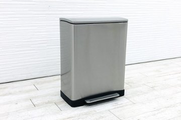 50L ゴミ箱 ダストボックス EKO 中古 ステンレスゴミ箱 中古オフィス家具 ごみ箱 500/345/650の画像