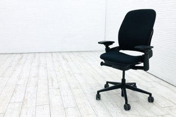 スチールケース リープチェア V2 中古 ブラック クッション Steelcase Leap 中古オフィス家具 LEAP-10100の画像