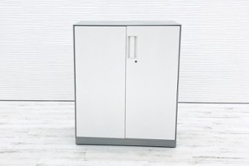 両開き書庫 中古 コクヨ 書庫 下置き UFX キャビネット ホワイト 収納 収納家具 BWZ-SD59P81NN画像