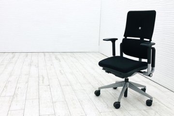 プリーズチェア スチールケース 中古 Steelcase 中古オフィス家具 OAチェア ブラック 468200MPの画像