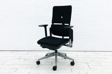 プリーズチェア スチールケース 中古 Steelcase 中古オフィス家具 OAチェア ブラック 468200MP画像