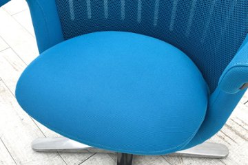 スチールケース i2i アイ･ツー･アイ 中古 ミーティングチェア コラボレーションチェア Steelcase 中古オフィス家具 ブルー 【自動リターン難あり】画像