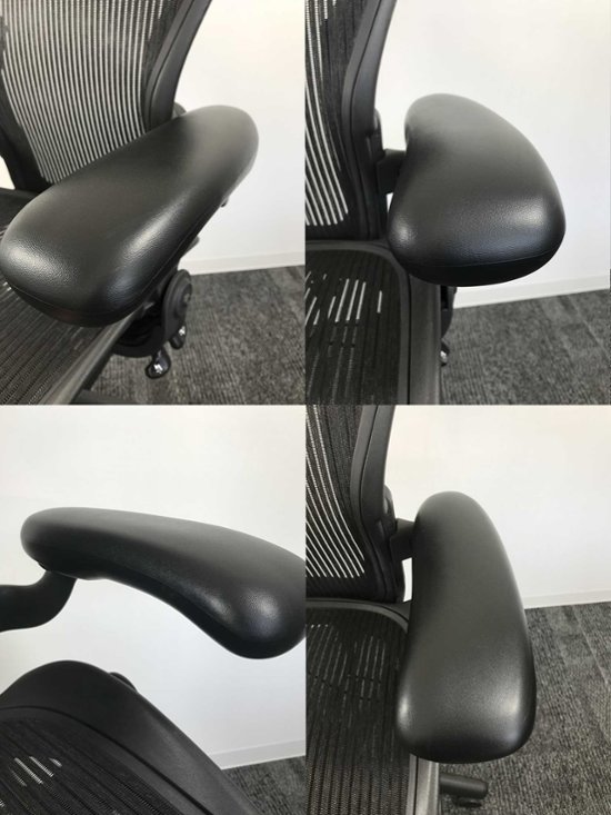 アーロンチェア 中古 ハーマンミラー Bサイズ フル装備 (ランバー無) アーロン Herman Miller オフィスチェア 中古オフィス家具 椅子 肘レバータイプ画像