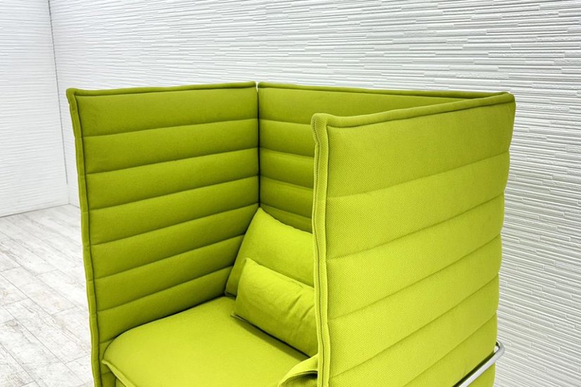 Vitra Alcove sofa ヴィトラ アルコーヴソファ 中古 一人用ソファ ハイバックソファ 中古オフィス家具 1200/850/1370画像