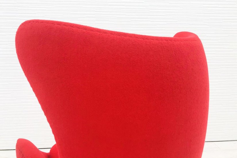 【リプロダクト品】 アルネヤコブセン エッグチェア Egg chair Arne Jacobsen デザインチェア 中古オフィス家具 レッド画像