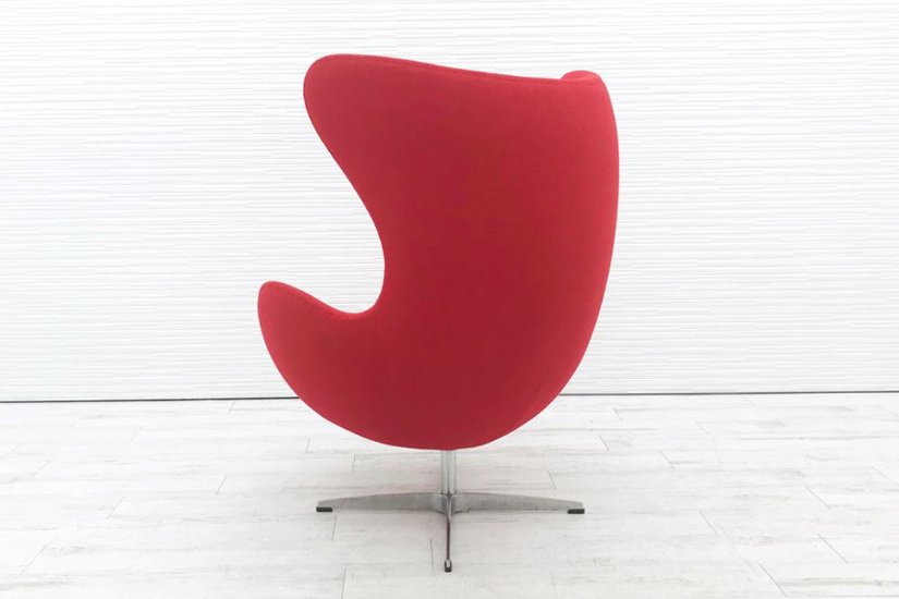 【リプロダクト品】 アルネヤコブセン エッグチェア Egg chair Arne Jacobsen デザインチェア 中古オフィス家具 レッド画像