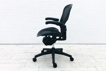 Aeron Chairs アーロンチェア 中古 Bサイズ フル装備 ハーマンミラー ランバーサポート Herman Miller 中古オフィス家具 肘ダイヤル画像