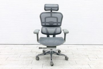 【未使用品】 自社保証有 エルゴヒューマンプロ2 中古 ヘッドレスト付き ergohuman PRO2 HIGH Type 中古オフィス家具 GYフレーム ホワイトメッシュ画像