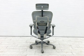 【未使用品】 自社保証有 エルゴヒューマンプロ2 中古 ヘッドレスト付き ergohuman PRO2 HIGH Type 中古オフィス家具 GYフレーム ホワイトメッシュ画像