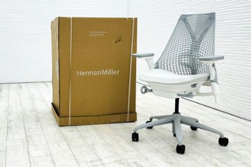 【未開封未使用品】 ハーマンミラー セイルチェア ミドルバック 中古 Herman Miller 中古オフィス家具 フルアジャスタブルアーム ランバーサポート グレーの画像