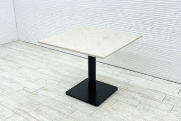 ミーティングテーブル カフェテーブル 中古 角テーブル 幅900 中古オフィス家具 大理石調 900/900/740の画像
