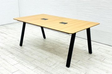 プラス/PULS ダイニングワークシリーズ 中古 幅1800 ミーティングテーブル 中古オフィス家具 1800/1000/720の画像