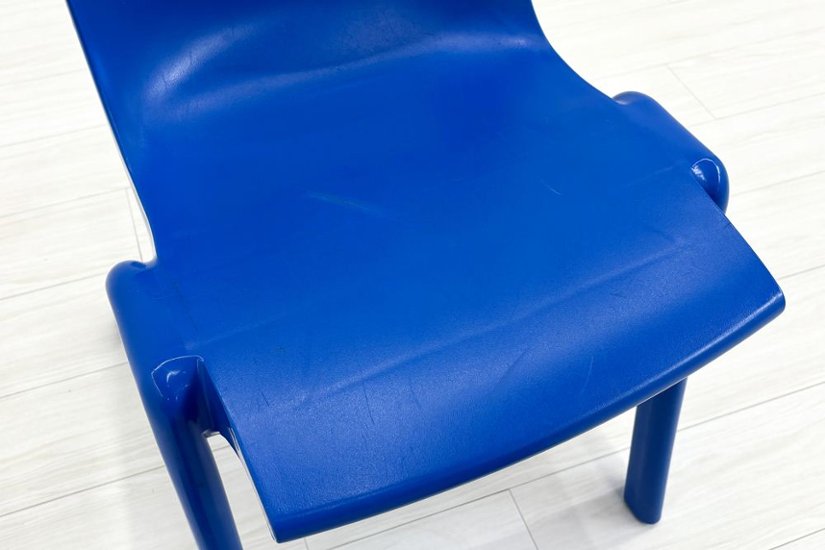 【4脚セット】 sebel Postura Postura+ ミーティングチェア スタッキングチェア 中古 会議椅子 ガーデンチェア 中古オフィス家具 ブルー画像
