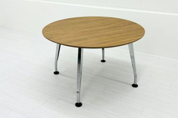 コクヨ サイビ 丸テーブル 中古 小型会議テーブル 幅1200 会議机 ミーティングテーブル 中古オフィス家具 1200/1200/720画像
