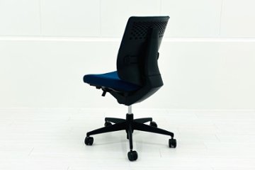 コクヨ ウィザードチェア 肘無 中古 ウィザード2 ローバック 中古オフィス家具 KOKUYO Wizard ブルー画像