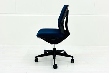 コクヨ ウィザードチェア 肘無 中古 ウィザード2 ローバック 中古オフィス家具 KOKUYO Wizard ブルー画像