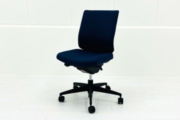 コクヨ ウィザードチェア 肘無 中古 ウィザード2 ローバック 中古オフィス家具 KOKUYO Wizard ブルー画像
