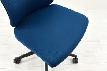 コクヨ ウィザードチェア 肘無 中古 ウィザード2 ローバック 中古オフィス家具 KOKUYO Wizard ブルー画像