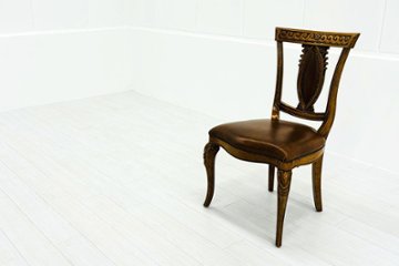 イタリア Bakokko社 中古 ビンテージチェア ダイニングチェア 中古オフィス家具 カフェチェア 多目的チェア レザー ブラウンの画像