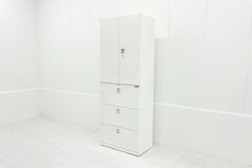 3段ラテラル書庫 両開き書庫 スチール書庫 中古 オカムラ レクトライン 【両開き＋ラテラルセット】 中古オフィス家具 800/450/2150の画像