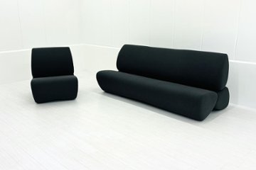 オカムラ ナガレ NAGARE ローバックソファ 中古 2021年製 【2点セット】 ラウンジタイプ ロビーソファ 中古オフィス家具 2250/980/900の画像