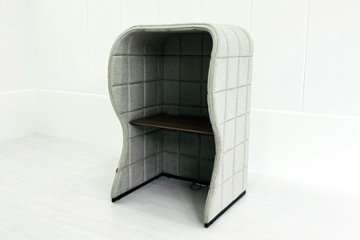 集中ブース 201° COOM 中古 ワークブース 一人用 パーテーション パーティション 中古オフィス家具 グレー系 1000/900/1600の画像