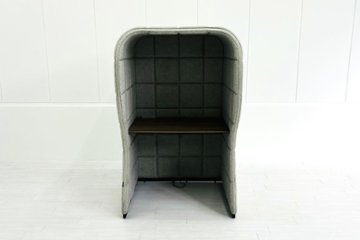 集中ブース 201° COOM 中古 ワークブース 一人用 パーテーション パーティション 中古オフィス家具 グレー系 1000/900/1600画像