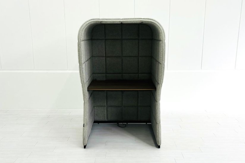 集中ブース 201° COOM 中古 ワークブース 一人用 パーテーション パーティション 中古オフィス家具 グレー系 1000/900/1600画像