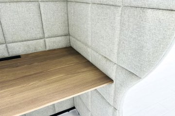 集中ブース 201° COOM 中古 ワークブース 一人用 パーテーション パーティション 中古オフィス家具 グレー系 1000/900/1600画像