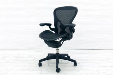 アーロンチェア 中古 Bサイズ フル装備 ハーマンミラー ポスチャーフィット メッシュ Herman Miller 中古オフィス家具 肘レバータイプ画像