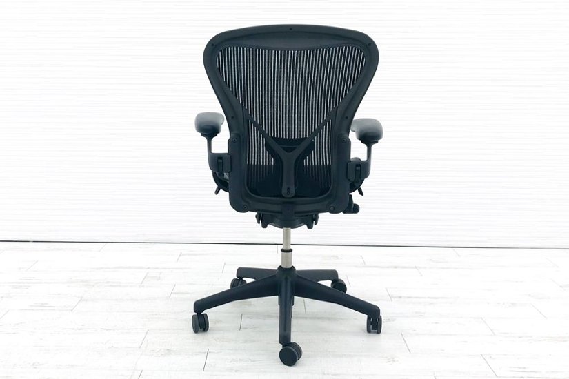 アーロンチェア 中古 Bサイズ フル装備 ハーマンミラー ポスチャーフィット メッシュ Herman Miller 中古オフィス家具 肘レバータイプ画像