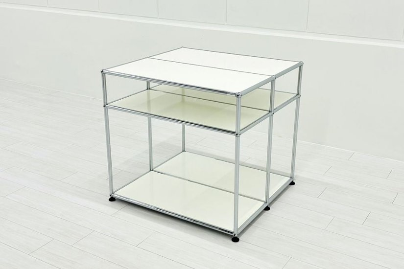 USMハラー 中古 USM Haller オープン書庫 中古オフィス家具 ホワイト 775/725/720画像